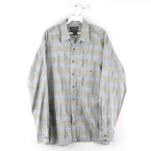 Vintage 90s Streetwear Striped Cement Print Shirt